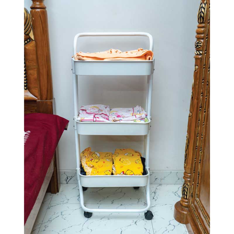3 LAYER MULTIPURPOSE TROLLEY RACK - Image 8