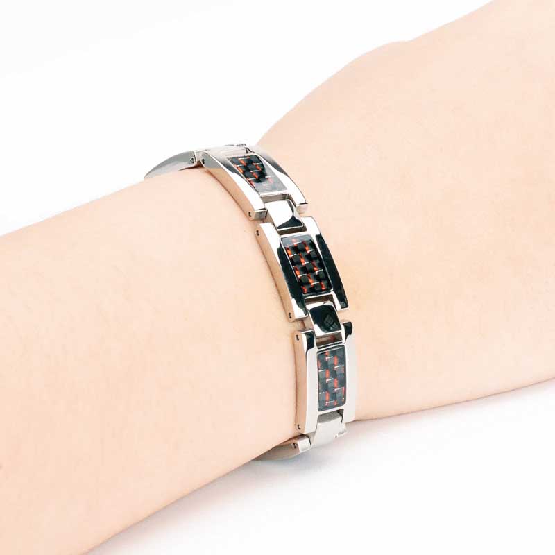 Bracelets Bio Magnetic Green, Red & Black Carbon - Image 3