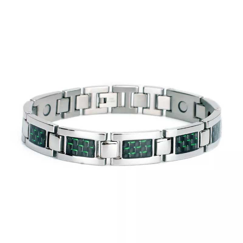 Bracelets Bio Magnetic Green, Red & Black Carbon - Image 4