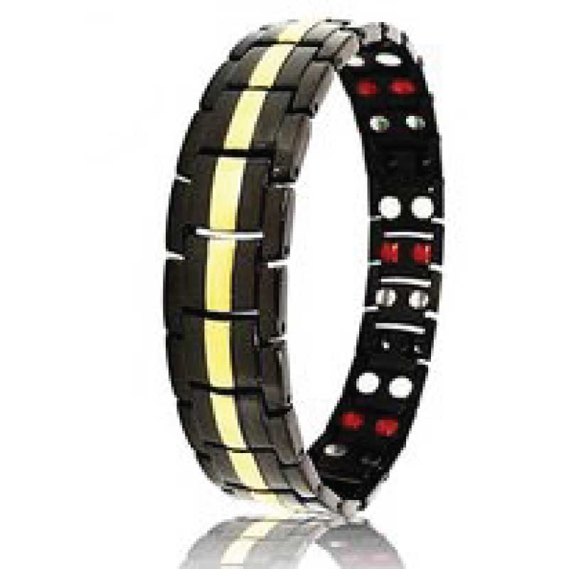Bracelet Titanium Magnetic Double Row 4 Element - Image 3