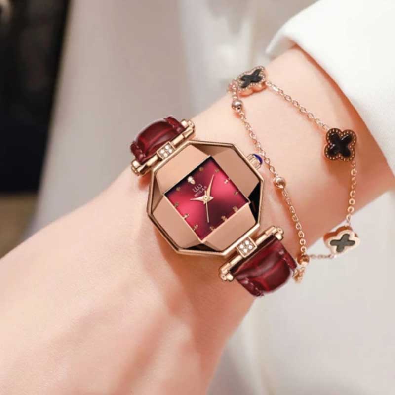 WATCH WIILAA POLYGONAL LEATHER 0811 - Image 2